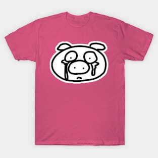 Crying Boo the kawaii pig. T-Shirt